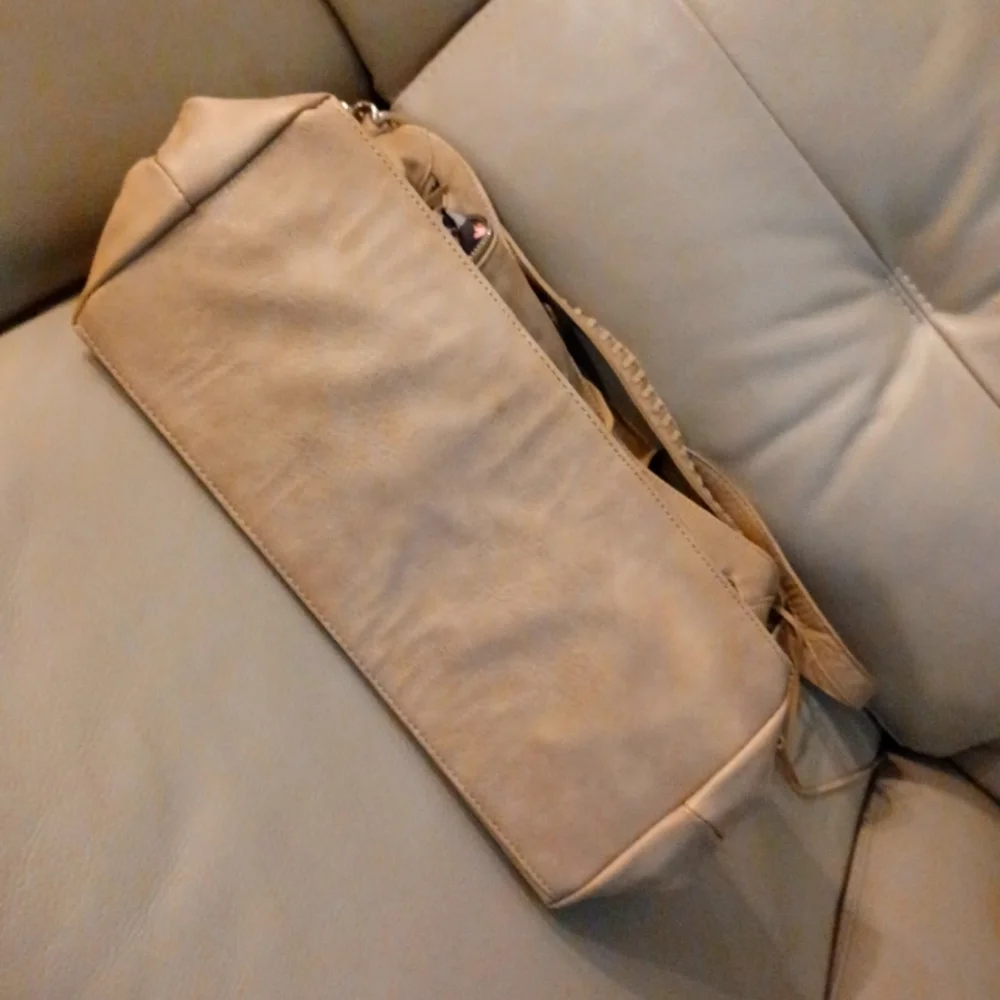 URBAN EXPRESSIONS hobo bag khaki tan vegan leather pleather